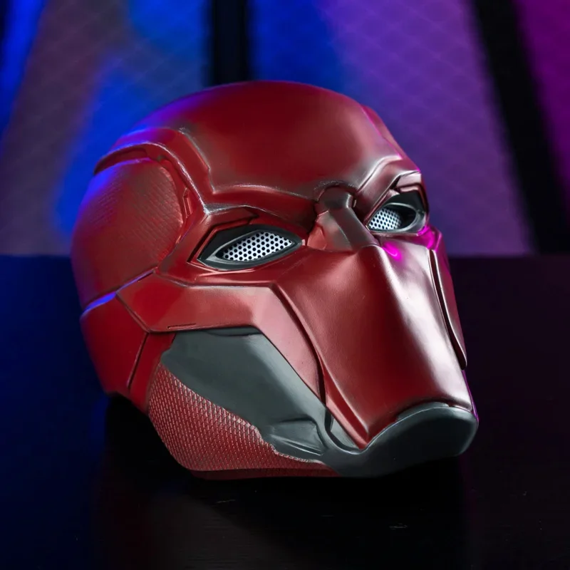 Mask červenej kapucne film Villain Cosplay Bat Red Hood Hosping Man Full Head živica Cosplay kostým prop replika Fancy Party Headear M pokrýva