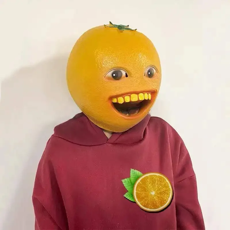Maska pre dospelých Funny oranžová hlava hlavy Halloween rekvizity prand video komédia Party Performance Masky Holiday Fun Stuff Darček darček