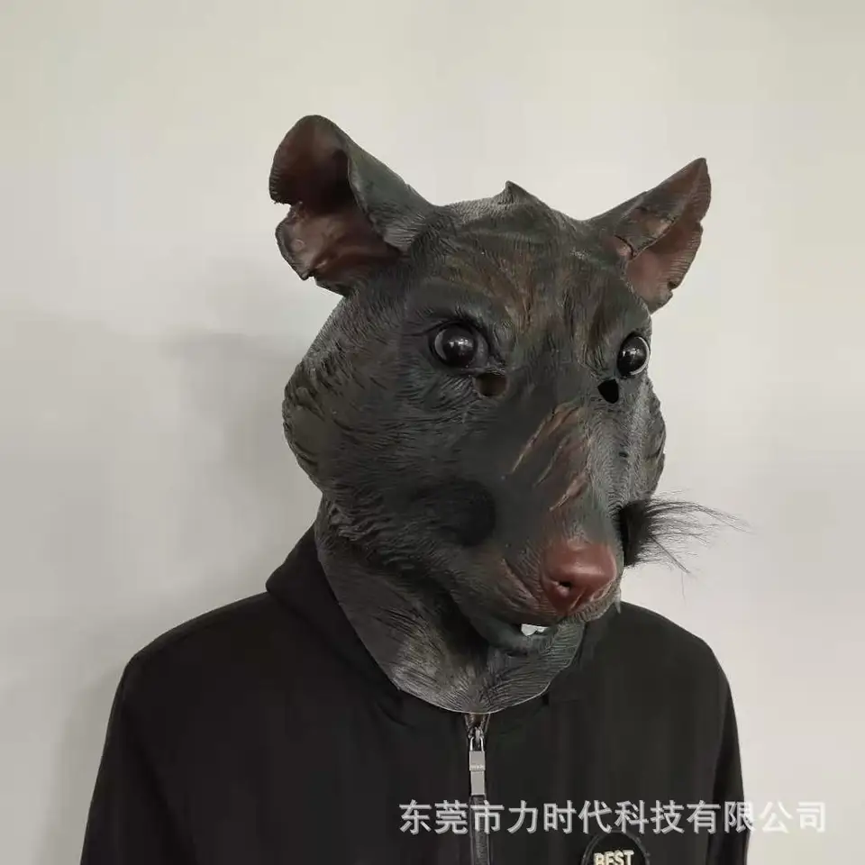 Maska živočíšnej myši pre cosplay latex celá maska ​​na tvár vtipná prilba myši Halloween Party Costy Propss