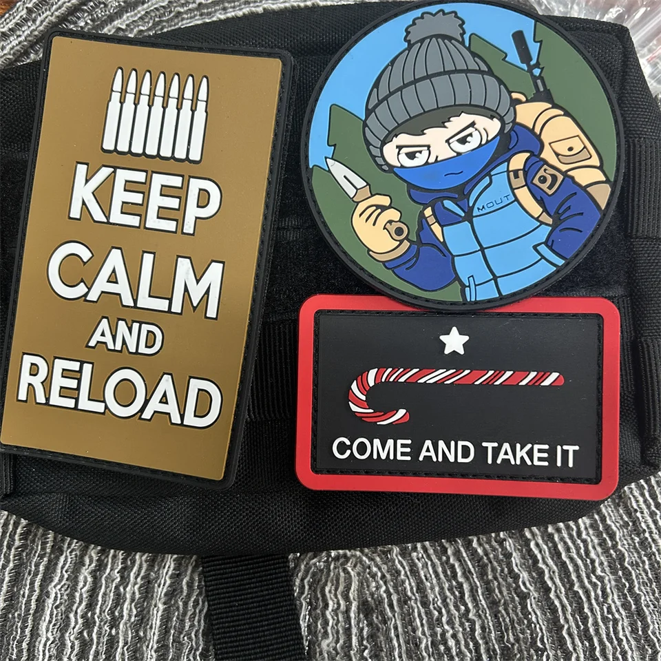 Masked lúpežná nálepka na zabijáky 3D PVC Tactical Patch Gulet Combat vojenské vonkajšie vybavenie Hock and Loop Sticker