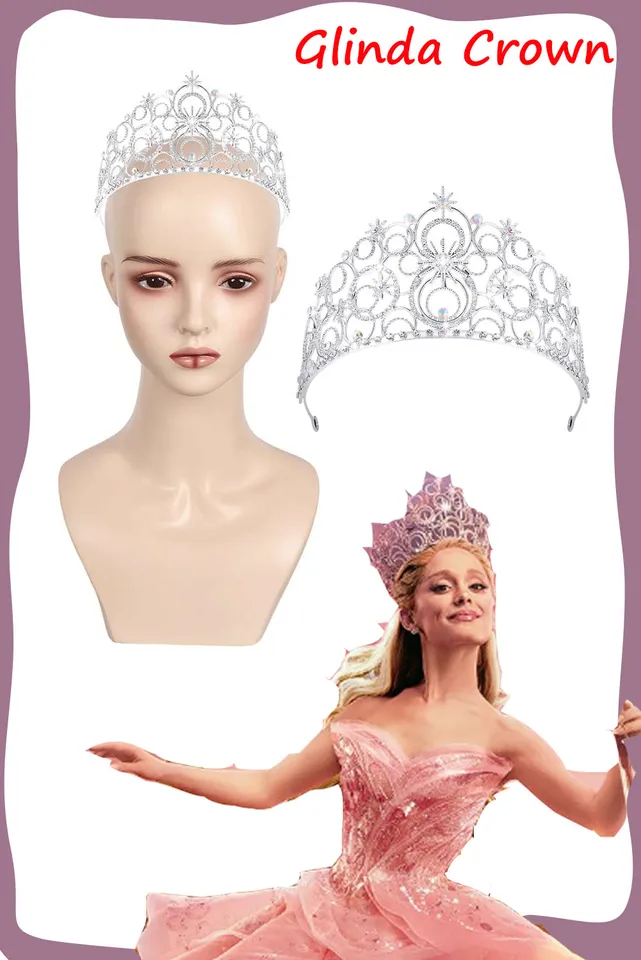 Maskovanie Glinda Handband Cosplay Movie Film Wicked Crown Kostým príslušenstvo Roleplay Ženy Dievčatá Headwear Clothing Props Halloween