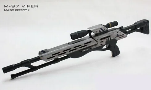 Mass Effect 2 M-97 Viper Sniper Rifle1: 1 Stupnica 3D papierový model ručne vyrábaný pre domácich majstrov hračky pre cosplay