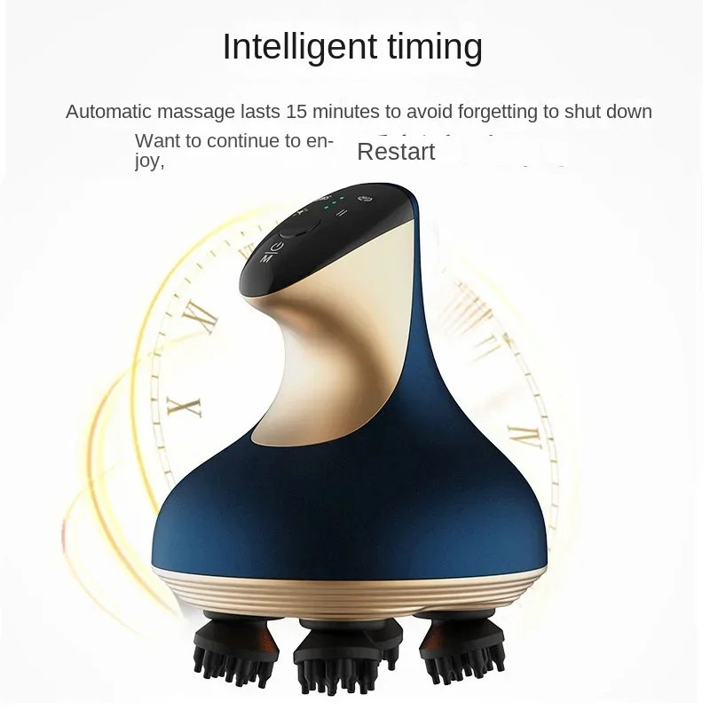 Massager Head Massager Electric EMS mikro-prúd vodotesná červená červená ošetrovateľka Káda hlavy