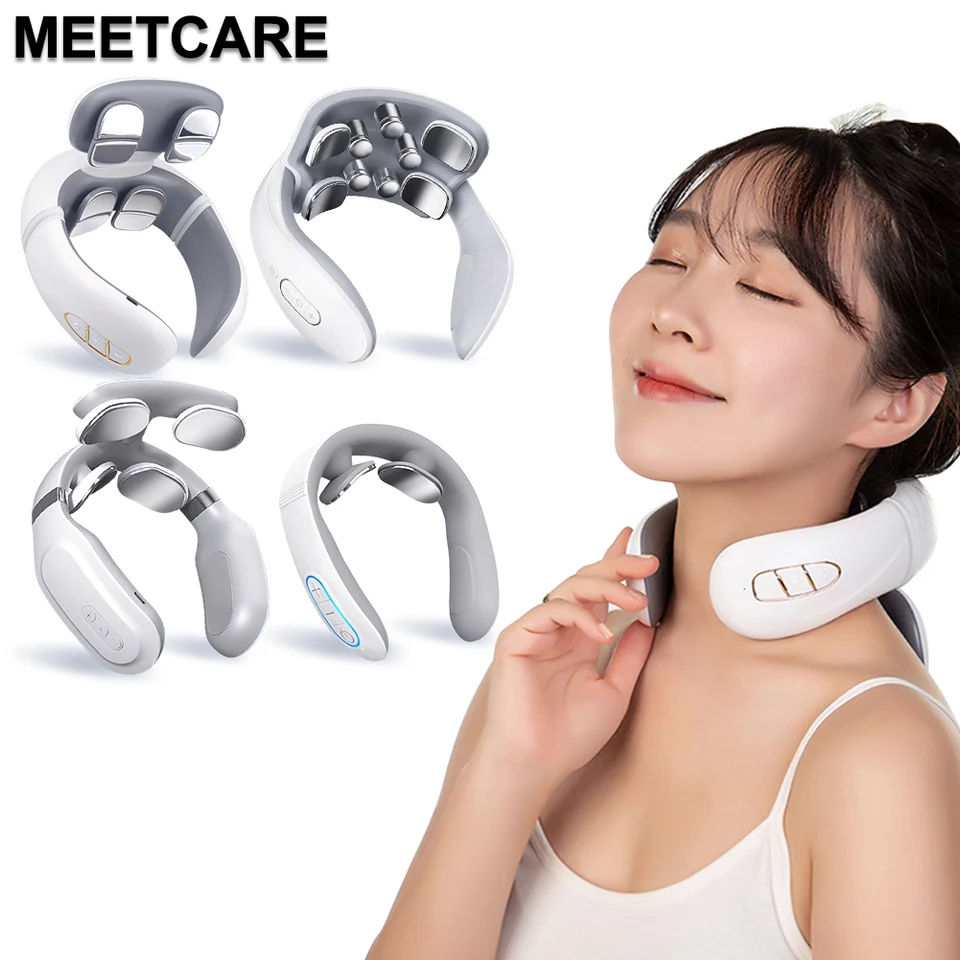 Massager inteligentného zadného krku s zahrievaním desiatok pulzný krčný sval masáž bezdrôtového reliéfu ramena bolesť zdravia starostlivosti