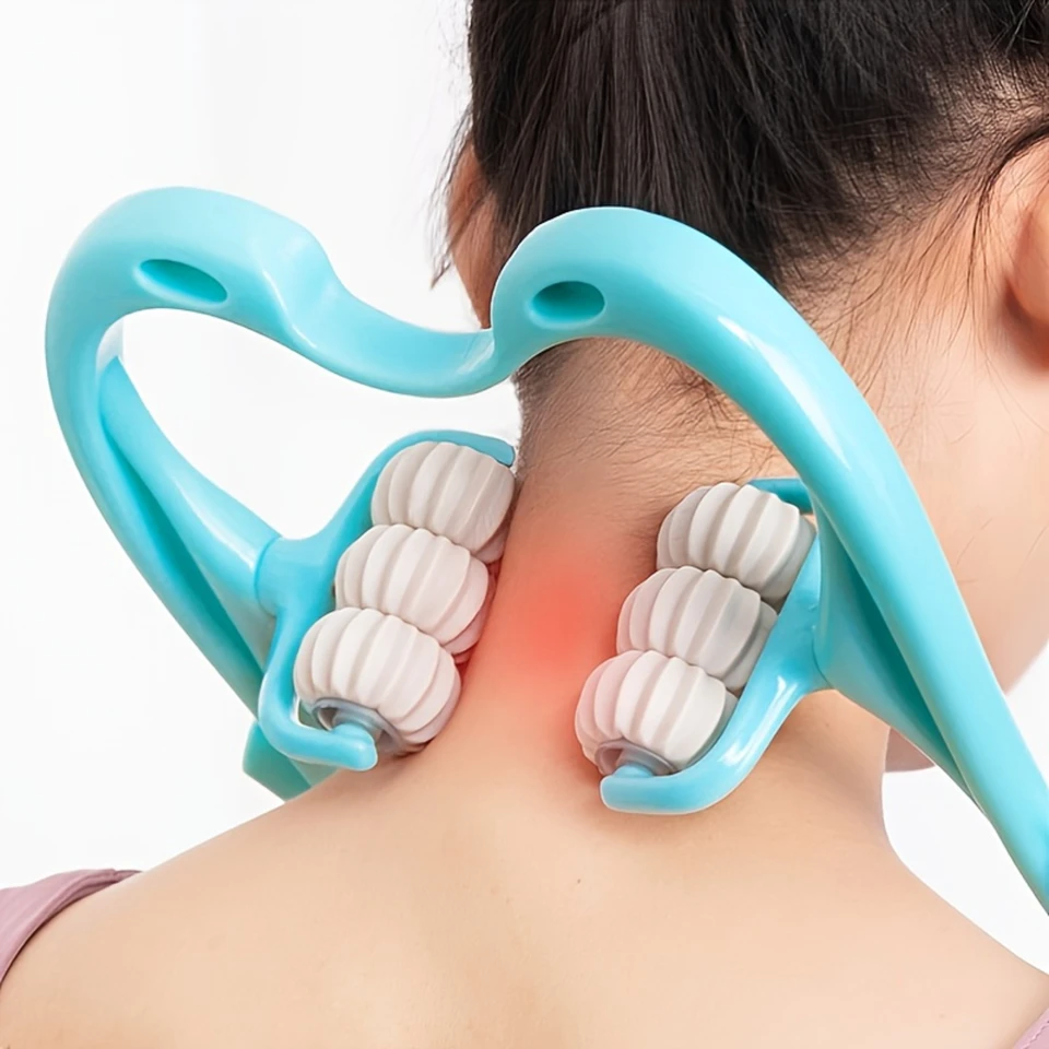 Massager na krk, na odľahčenie bolesti krku vreckový masážny nástroj vhodný