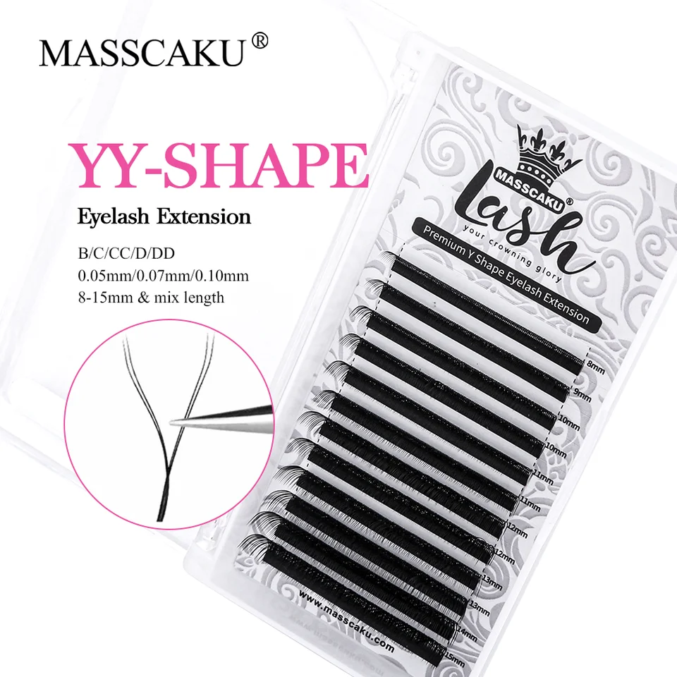 Masscaku c/d/l 8-15 mm y riasy Cilia a objem brazílsky faux Mink riasy Dodávky Prírodné predlžovanie rias z mäkkých rýb