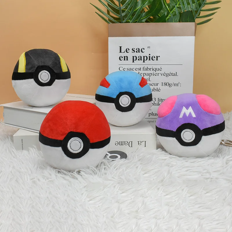 Master Ball Great Ball Ultra Ball Poké guľôčka plyšové hračky mäkké plnené zvieratá karikatúra batoh prívesku dekorácia hračky narodeniny