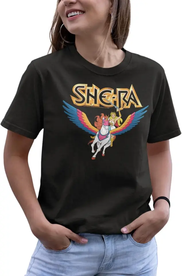 Masters of the Universe televízne seriály She-Ra & Swiftwind Black Adult Tričko Tee New Fashion Top Tees
