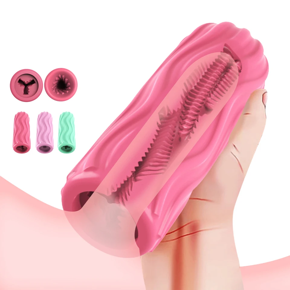 Masturbácia pohár Mužský masturbátor umelý vaginálny skutočný mačička pre mužov Cvičenie penis Cock Enlarger Suck Suck Sex Hračky