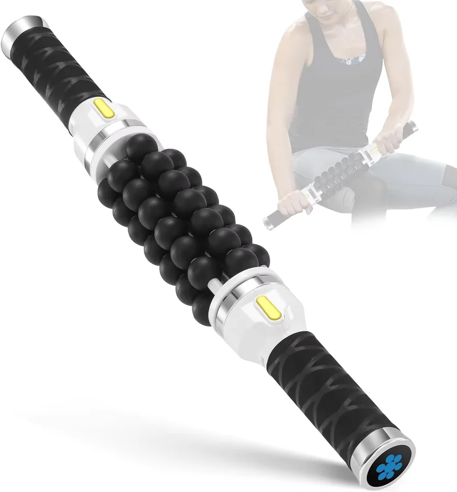 Maságer na valcovanie valca Fitness Massager Strihming Stroj Rotujúce rolovacie guľôčky terapia anti-celulitský valc