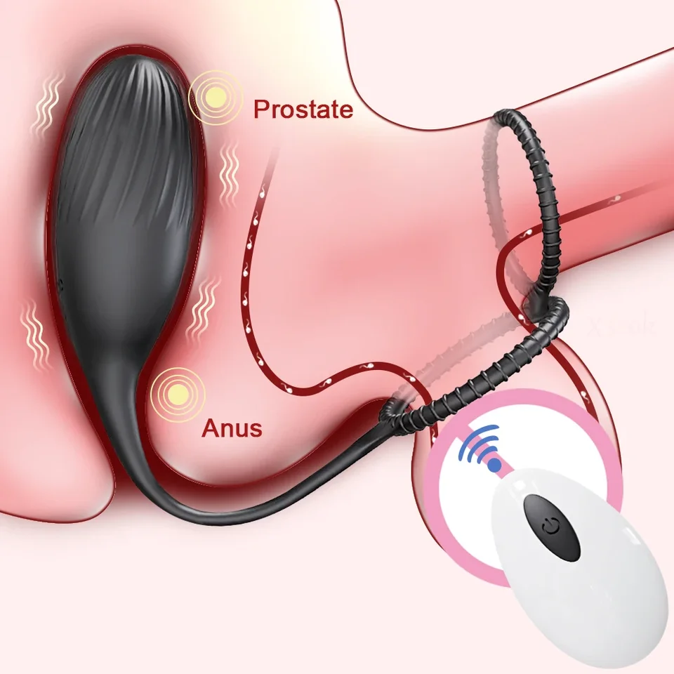 Maságer prostaty s kokringom vibračnou zadkom plug Anal App Vibrator Wireless Diaľkové sexuálne hračky pre mužov zadok análny dildo pre ženy