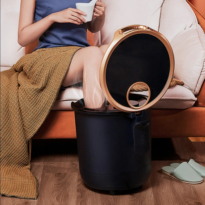 Masáž automatické vykurovacie nohy Kúpele Kúpačky Germicídne netesné elektrické pedikúre nohy Home High Bucket Spa Foot Tub