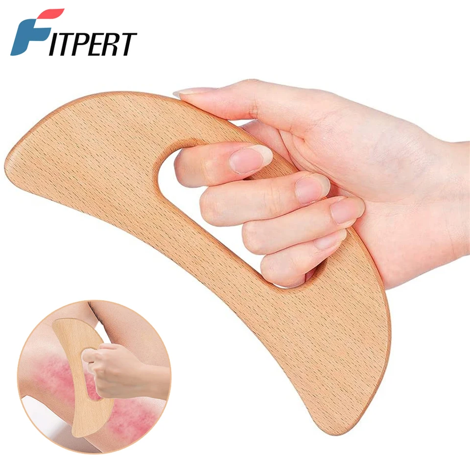 Masáž s drevenou terapiou GUA SHA Tool, lymfatický drenážny masáž