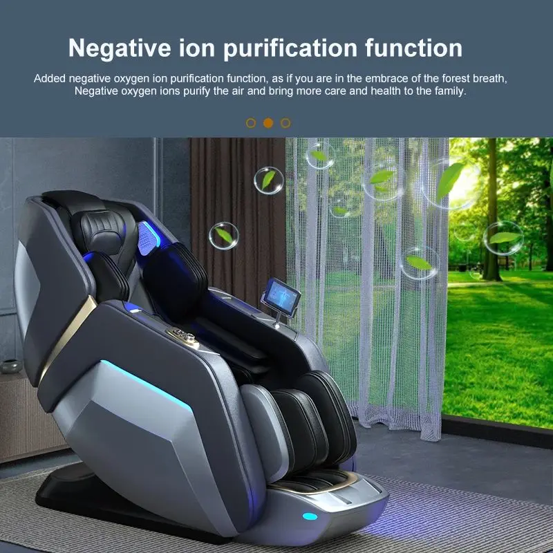 Masážna stolička 4D s nulovou gravitáciou plnotučného tela s hlasovým ovládaním, chrbtom, reproduktor Bluetooth, masážne stoličky airbagov