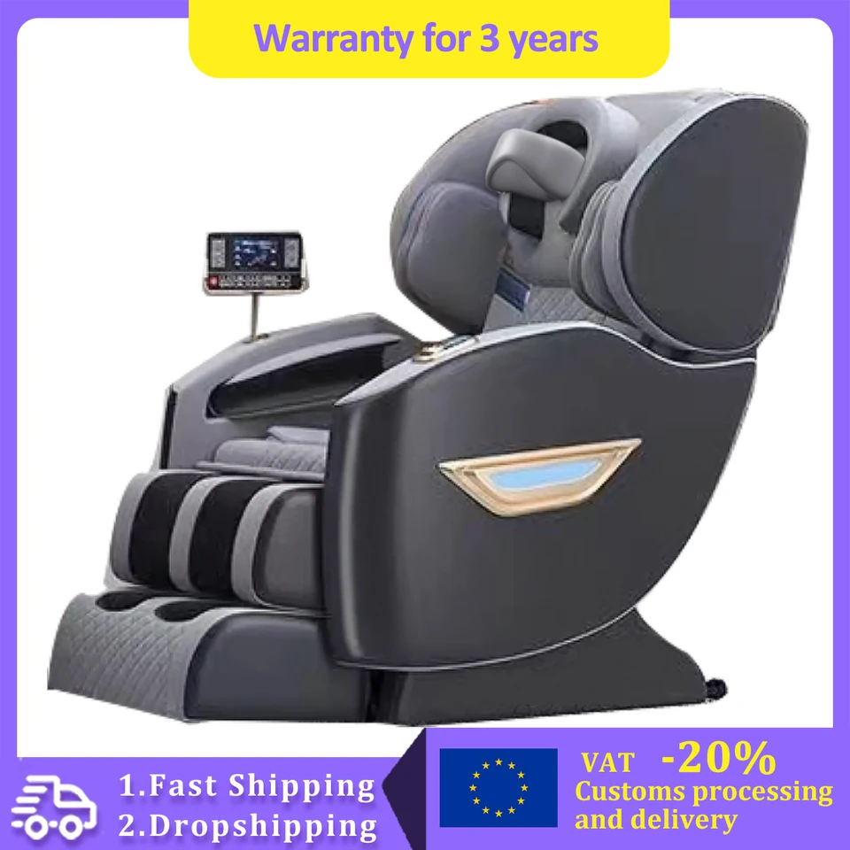 Masážna stolička Celé telo s airbagom 3-ročná záruka Multifunkcia nulovej gravitácie Bluetooth Hudobné kúrenie relax masážna masážna stolička pohovka