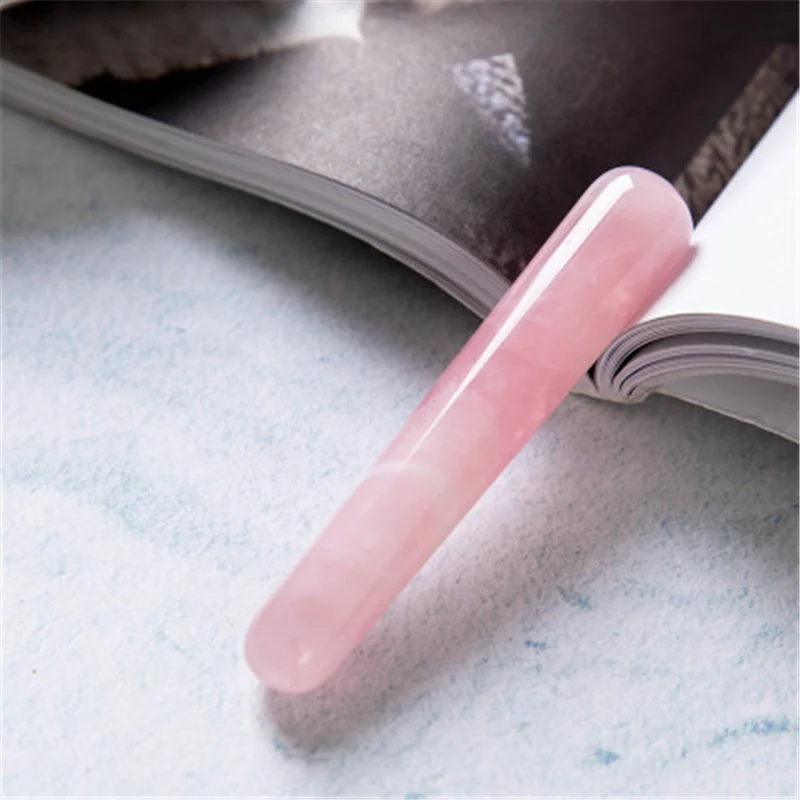 Masážová palica Rose Quartz Yoni Wand Prírodný kameň krištáľový kegel Cvičenie masáž drevené kúzelné kamenné ozdoby Darčeky drahokamy