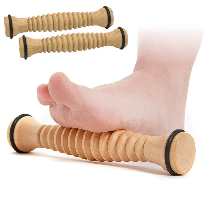 Masážový valček na drevo pre plantárnu fasciitídu Reliéf Deep Tissue Masáž nástroja Stres Relief Masáž nohy Rpller Zbavte stres