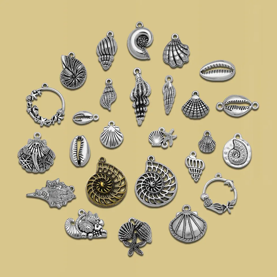 Masíl Conch Beach Shell Charms Sviers Pendants for DIY šperky na výrobu materiálov dodávky doplnkov