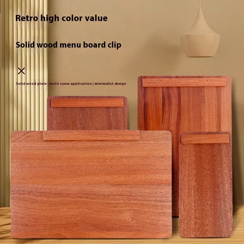 Masívne drevo ponuka Restaurant Víno Objednávka Single Clip Bar Vintage Card Card Bill Board Clip Write Board Clipboard