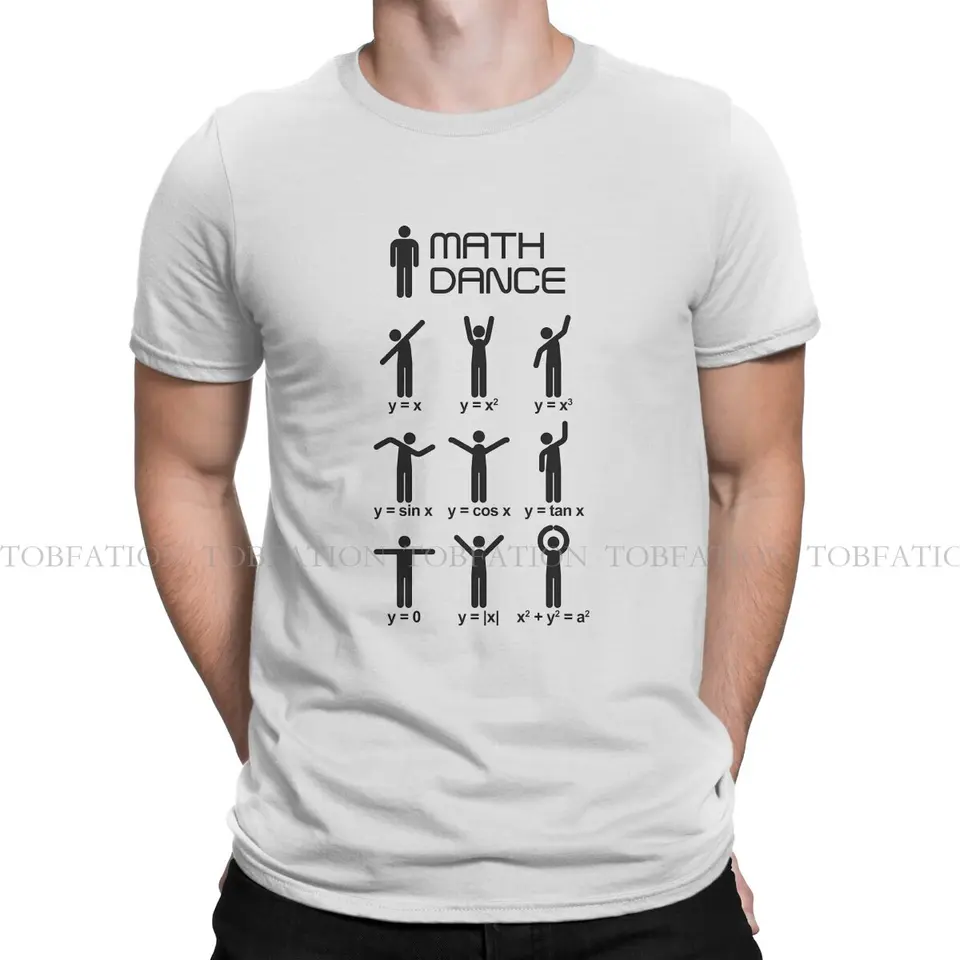 Matematické tričko pre mužov Math Dance Basic Summer Tee T tričko Vysoko kvalitné módne voľné voľné uvoľnenie