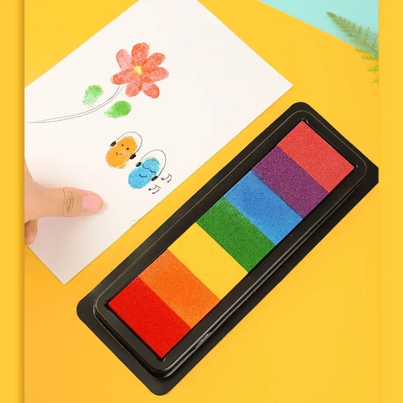 Materská škola kreatívne palmové prsty Paint atramentovú podložku DIY tlačiareň