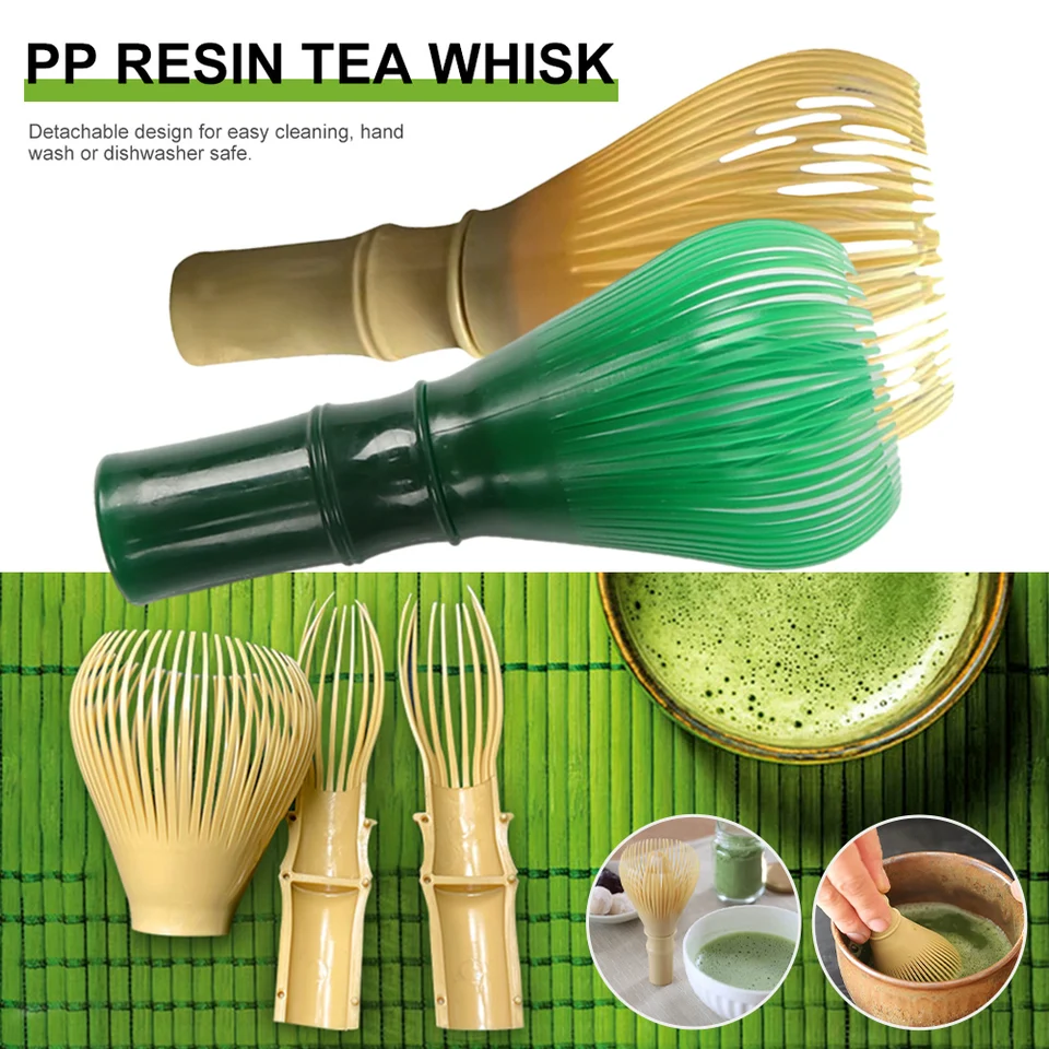 Matha Green Tea Brushes Tradičné matcha whisk opakovane použiteľné živice matcha whask chasen umývačka misky Safe Matcha Mitcha
