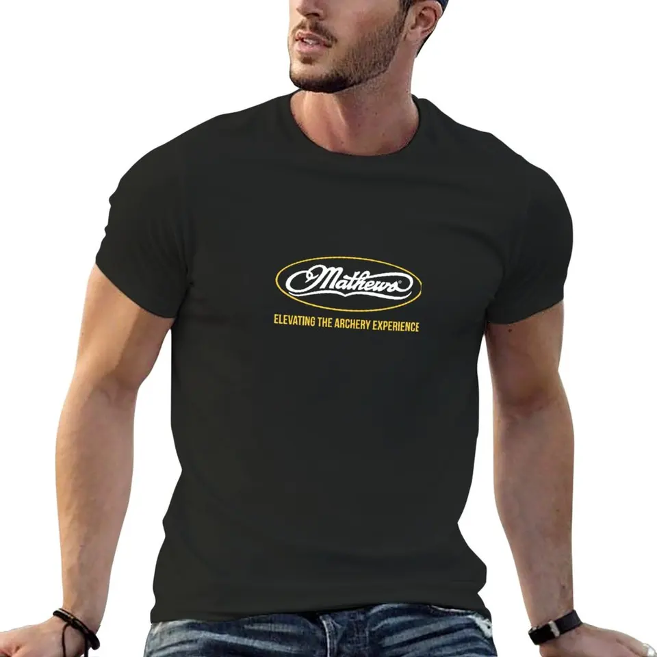 Mathews lukostreľba logo luk šípka klasické tričká s krátkym rukávom tričko Tiešky