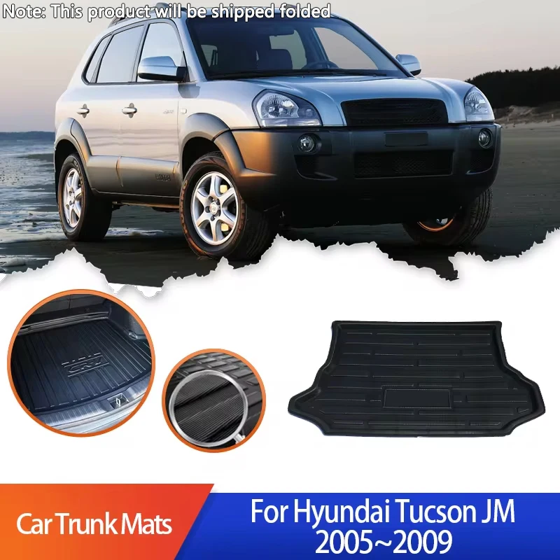 Matky automobilu pre Hyundai Tucson JM 2005 2006 2007 2008 2009 podlahová podnosová vložka nákladný koberec podnos kobercových podložiek Truck Pads doplnky