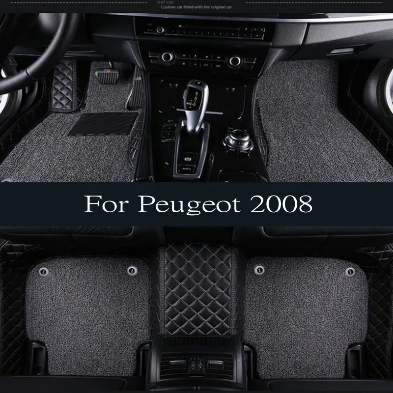 Matky na skladovanie auta pre Peugeot 2008 P24 2020 ~ 2024 5SEAT TPE DRICS-rezistentné zadné vankúšiky TRUNG CACK Koberce Automatické koberce Automatické kmeň