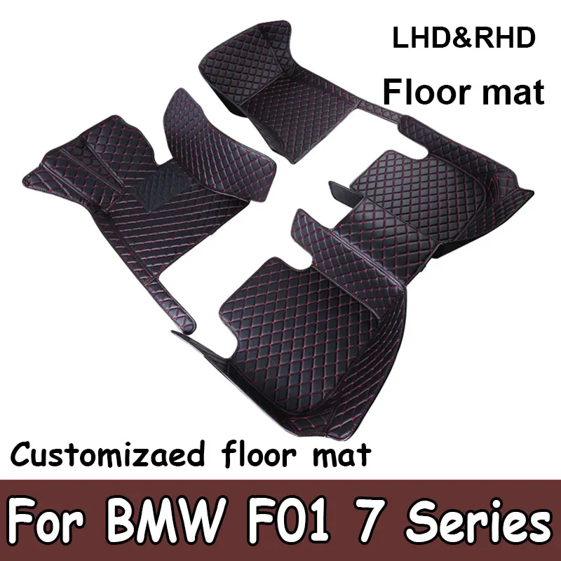 Matky na vlastné podlahové podlahy pre BMW F01 7 Series 2008 2009 2010 2012 2012 2013 2014 2015 Rok Auto interiér podrobnosti Doplnky