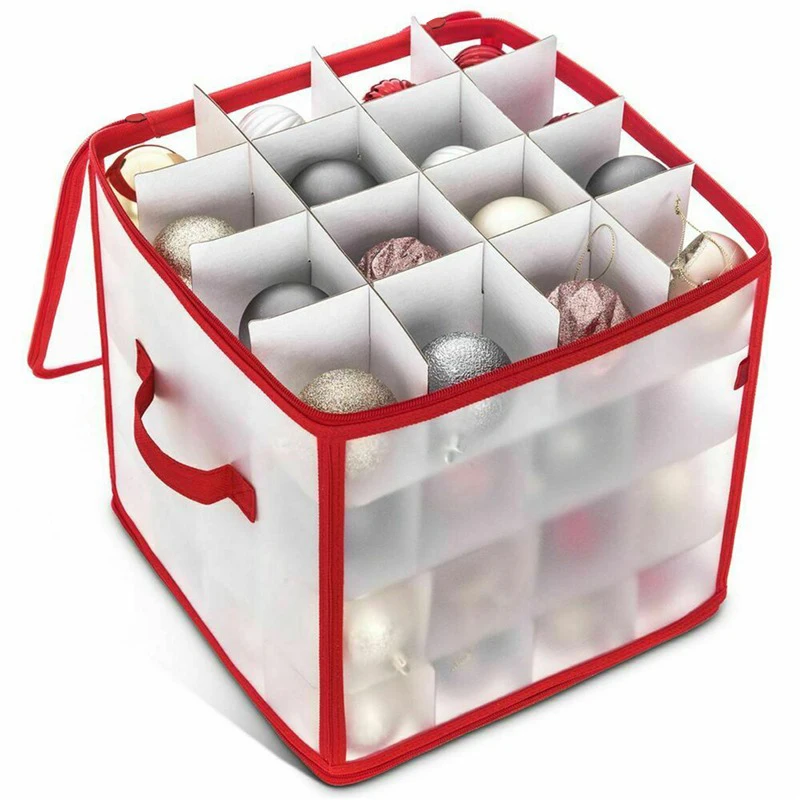 Matná priehľadná veľká kapacita viacerých štvorcov Storage Box vianočné farebné úložné box