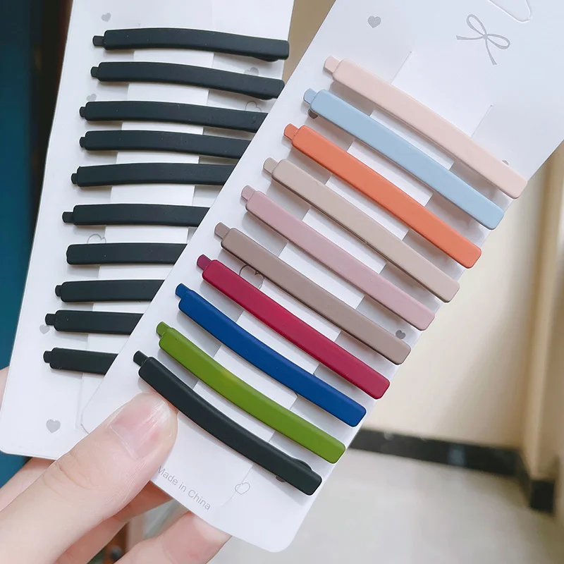 Matná zmes farbu 10ks/set Hairpins Bobbypins Dámske dievčatá klip na vlasy Straight Hairgrip Barrette Headwear Styling Tools Doplnky