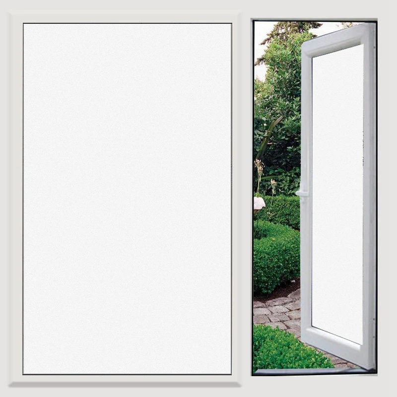 Matné biele okno súkromie okna Anti vzhľad farebné sklo okno film Static Cling Self Adhesive Dekoratívna nálepka Domáca dekorácia