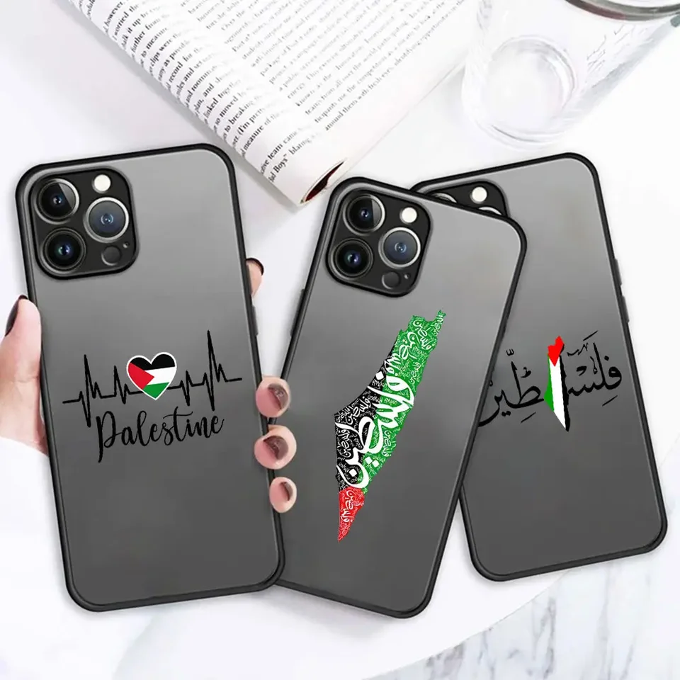 Matný priehľadný telefón Palestína Palestine Passport Passport pre Samsung S23 S22 S21 S20 S10 Fe Poznámka 2010 Plus ultra lite 5G kryt