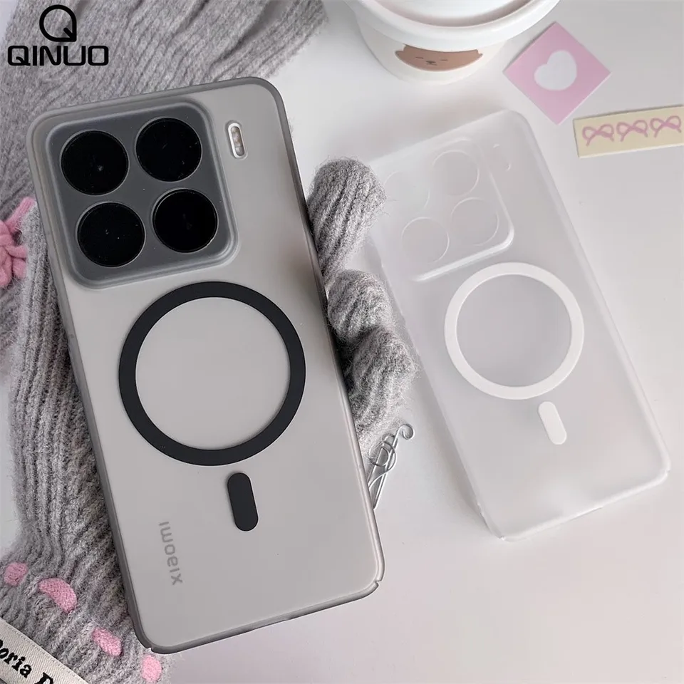 Matný ultra tenký pre prípad Magsafe pre Xiaomi Mi 15 14 Ultra 13 Pro Magnetic Wireless Hard PC Triplovaný matný obal