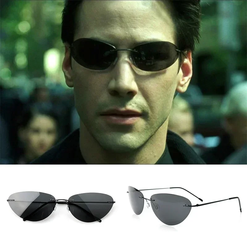 MATRIX MODE MODEMPGALE COLD OBLASY Polarizované slnečné okuliare Vintage ultralight Rimless Driving Brand Design Slnečné okuliare pre mužov