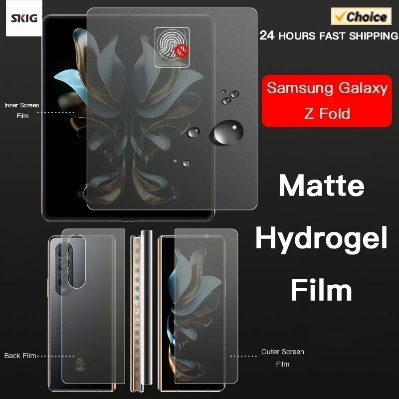 Matt Hydrogel Soft TPU Film pre Samsung Galaxy Z Fold 5 4 3 2 5G Vnútorná vnútorná vonkajšia nálepka s nálepkou Celotelové chránič obrazovky