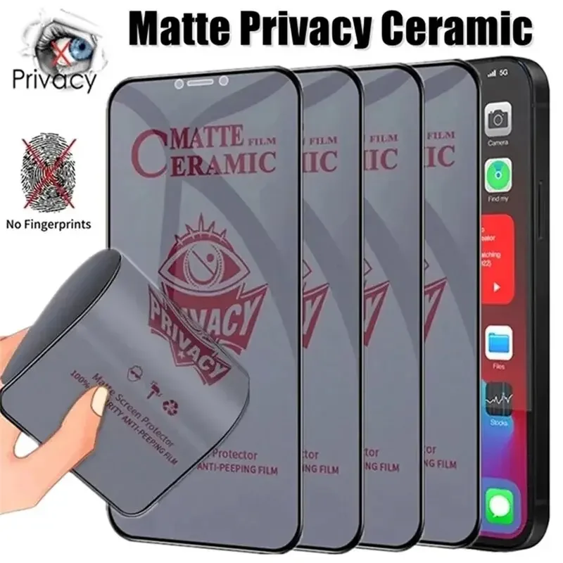 Matte Ceramic Ochrana ochrany osoby pre Xiaomi Redmi Poznámka 13 Pro 12 11 10 9 8 13C 12c 10c Anti-Spy Film pre Poco X6 M6 Pro F5