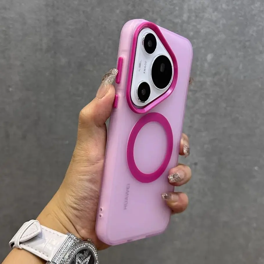 MATTE CLEAR CANDY Color Magnetic Magsafe puzdro pre Huawei P70 Ultra Mate 70 60 Plus Honor X60 X9C Magic 7 Pro Vojenský nárazový odolný náraz