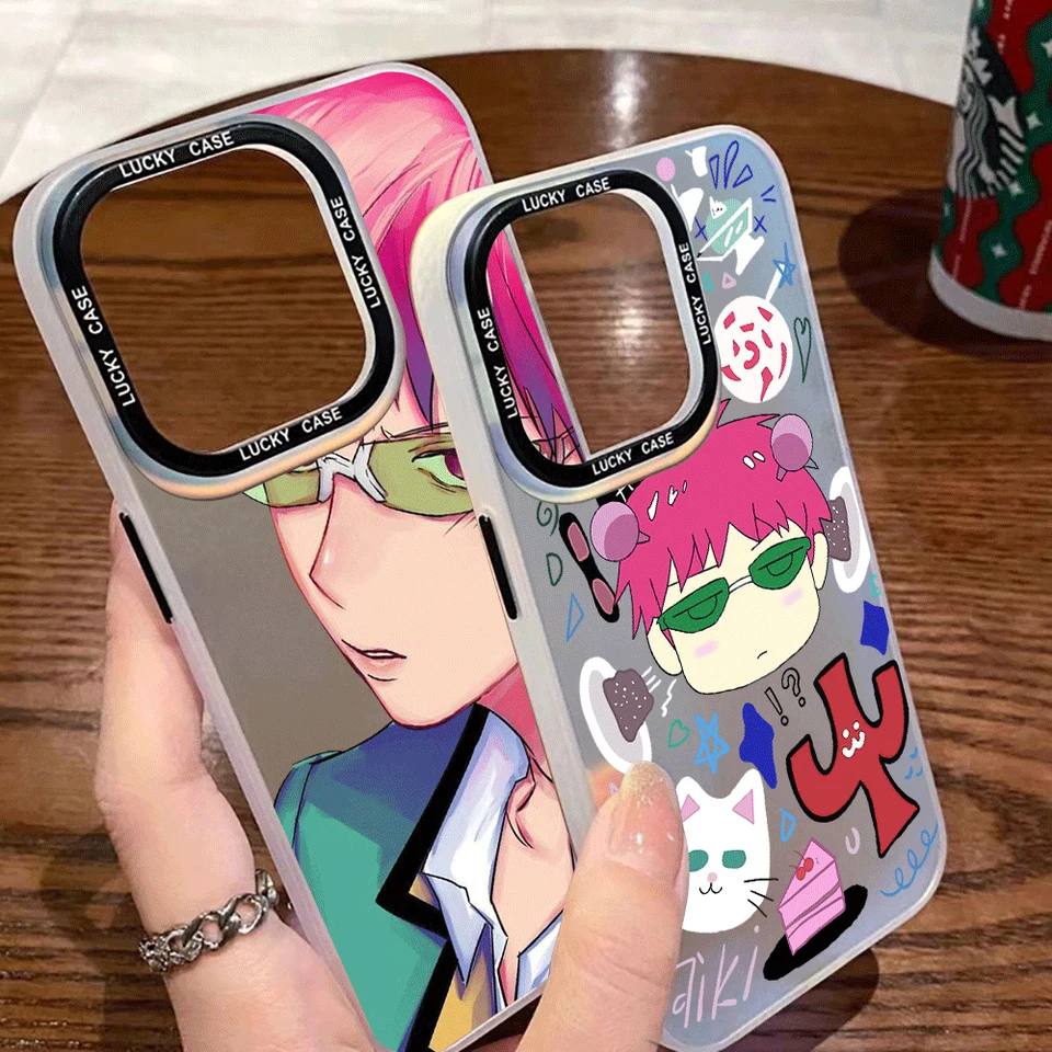 Matte Luxury Cover Case pre anime Saiki Kusuo Samsung A73 A72 A54 A53 A52 A34 A33 A32 A30 A3 A24 A23 A22 A14 A13 A12 A12 A05 A04 4G 5G 5G 5G 5G