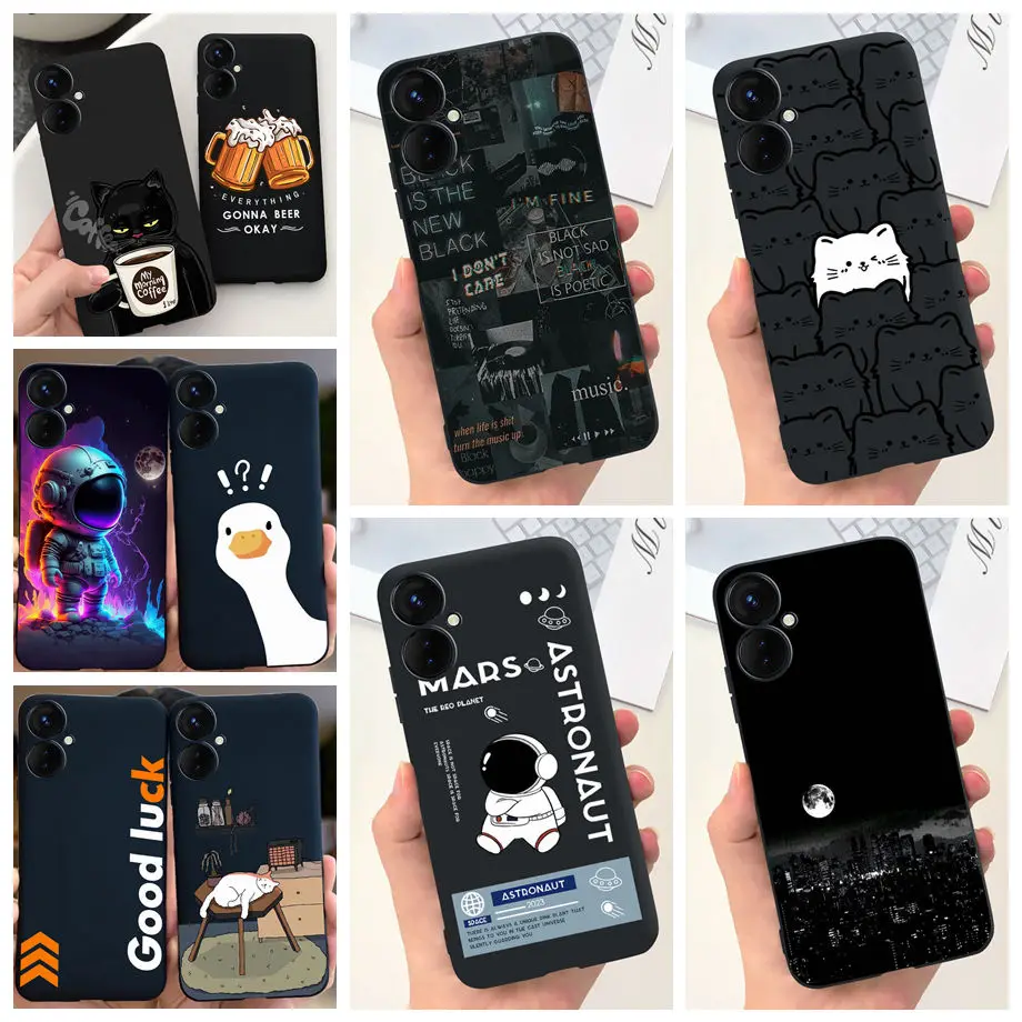 Matte Soft TPU puzdro pre Tecno Spark 9 Pro / Spark 9T Silikone Phone Cover Capa pre Spark 9 KG5P 9PRO Spark9t Bumper Funda Luxus