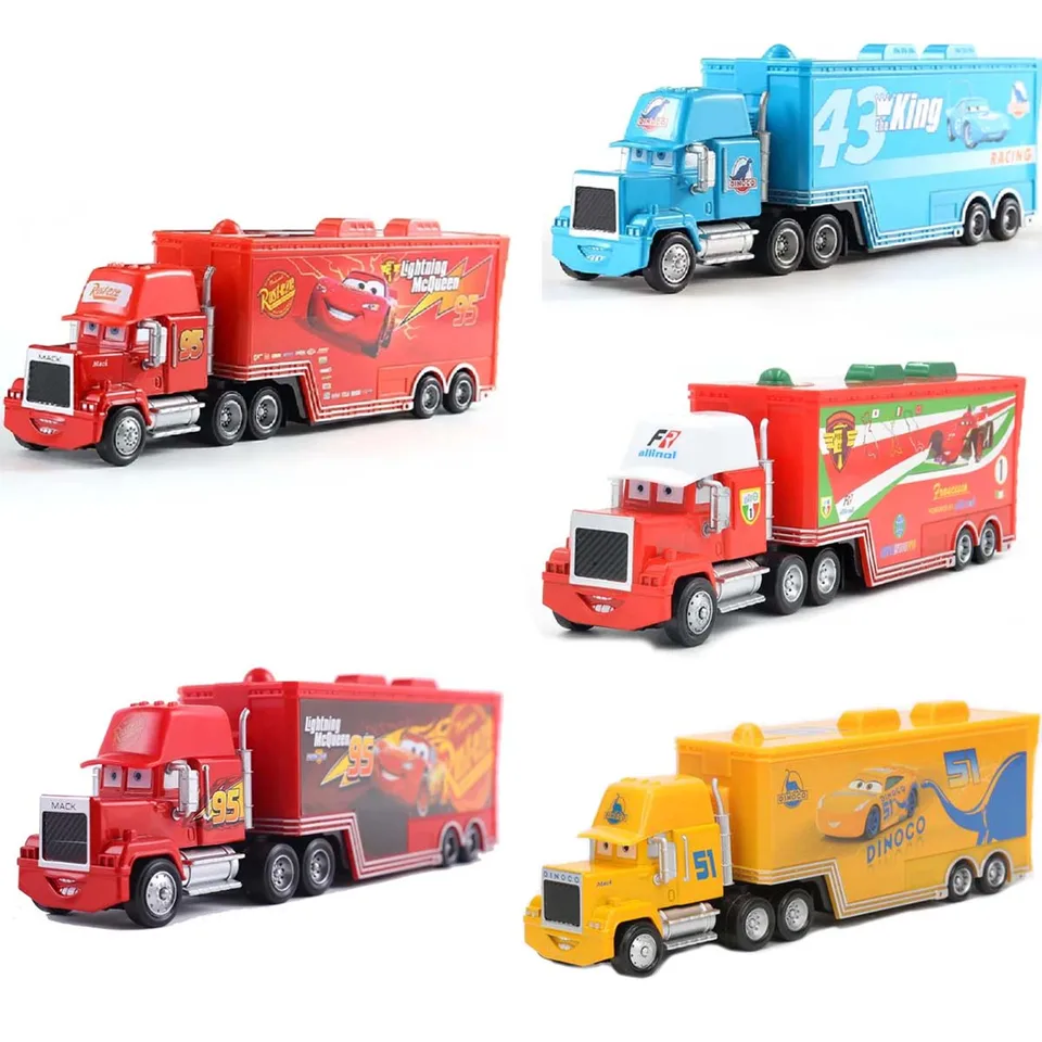 Mattel Auto Story Toy Lightning McQueen Jackson Storm Strýko Mike Container Truck Die Casting Model automobil