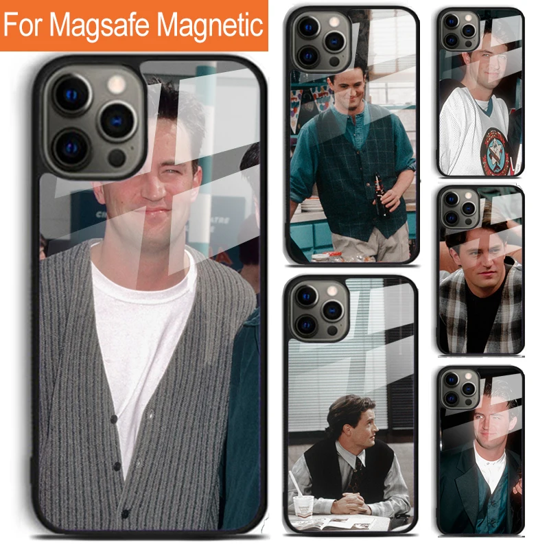 Matthew Perry Chandler Bing Friends Pase pre iPhone 16 15 14 13 12 Pro Max Plus Magsafe Magnetic Wireless Cover
