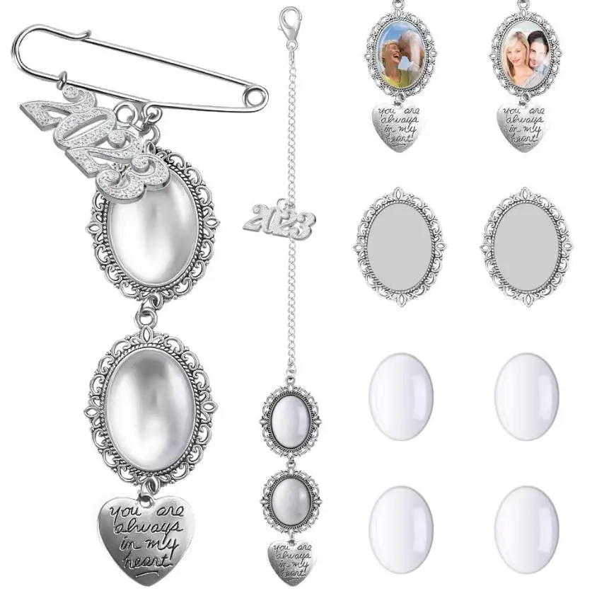 Maturitné čiapky kúzlo Tassel Photo Charm DIY Pamätný fotografický reťazec slepý prenos tepla prenos pre obrad