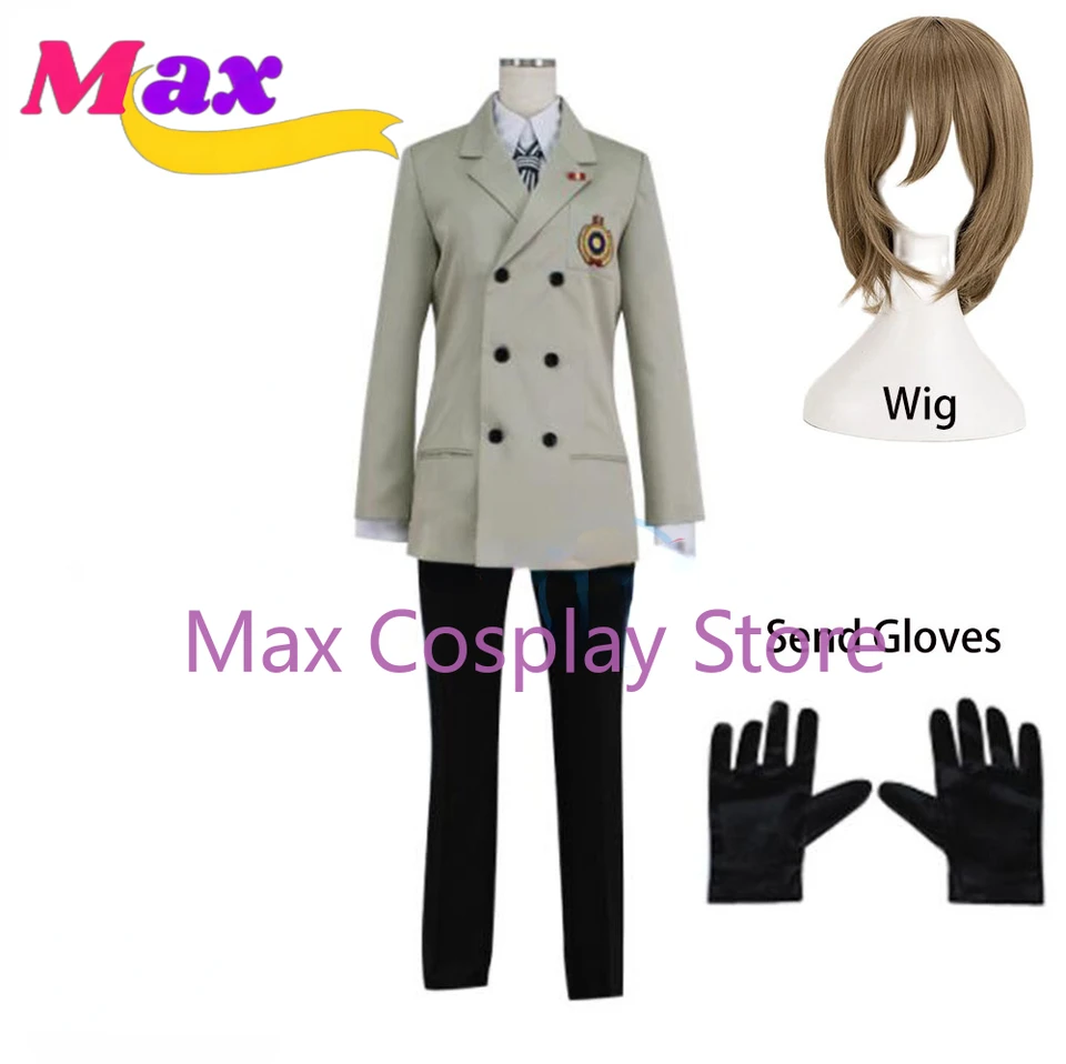 Max Game Goro Akechi School Uniform Suit Cosplay kostým outfit Prispôsobte Halloween pre ženy Men Anime Clothes PF