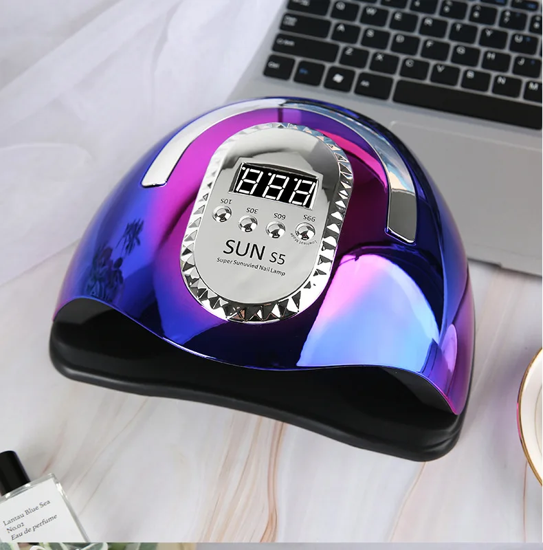 Max UV LED lampa na nechtovú lampu pre manikúru gélové lakovacie zariadenie na sušenie s veľkým LCD Touch 66leds inteligentné nechtové sušičky Sun S5