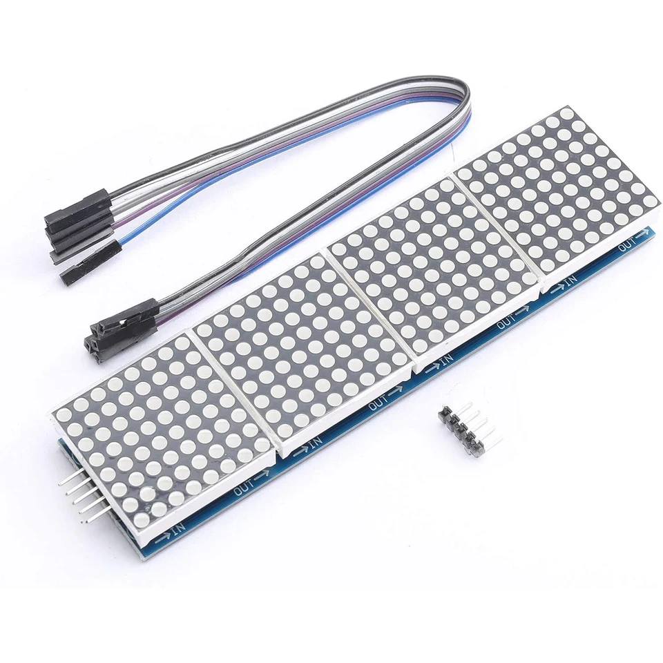 MAX7219 DOT MATRIX MODUL 32X8 4 In 1 LED displej MODULE S DIVOROV s 5pinovými vodičmi pre Arduino Raspberry PI