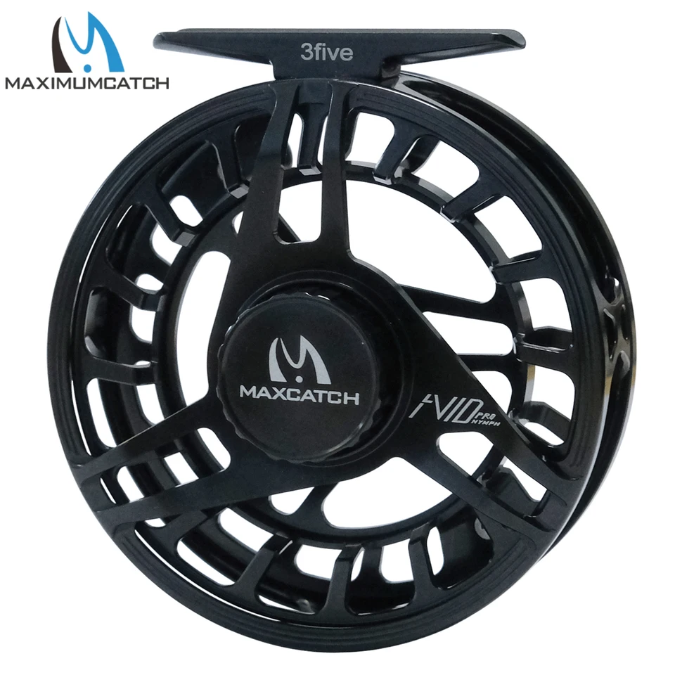 Maxcatch Avid Pro Nymph Fly Fly Full Feul Cnc-Machined Large Arbor Fit Fishing Cel