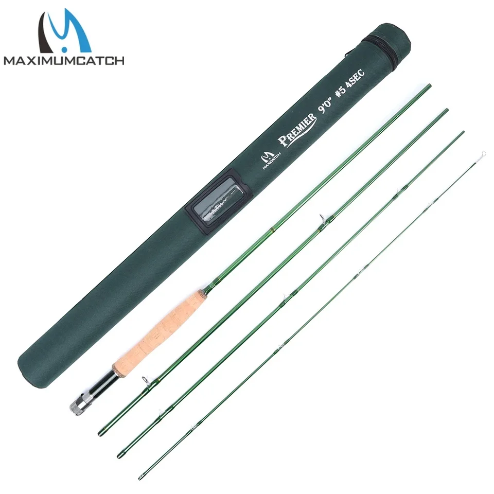 Maximumcatch 3-12WT 9ft Fly Rod 36T SK Carbon Fiber Fast Action Rybárska tyč 4 Sekcia s trubicou lietajúcou tyčou