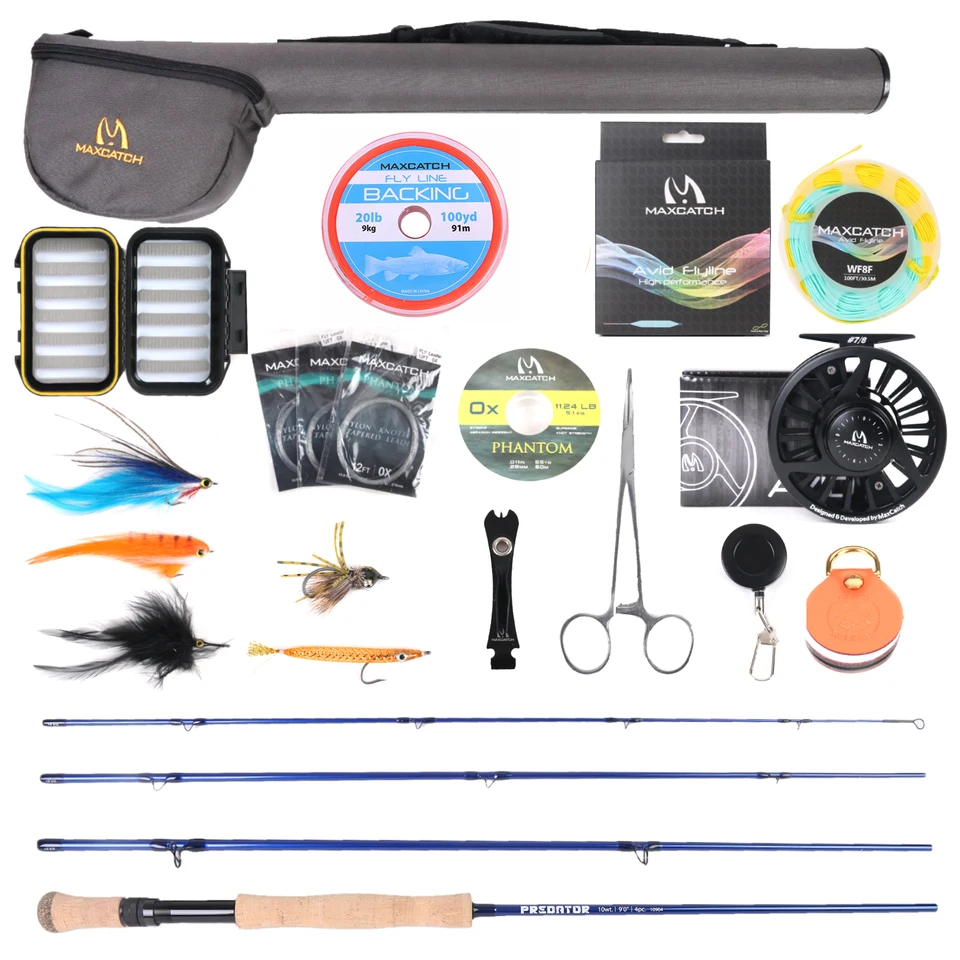 Maximumcatch Maxcatch Saltwater Fly Fishing Full Kit Fit Fishing Rod 8-12WT